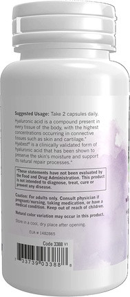 Capsules Now Foods Hydration Rescue with Hyabest Hyaluronic Acid