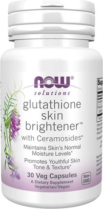 Capsules Now Foods Skin Brightener with Ceramosides