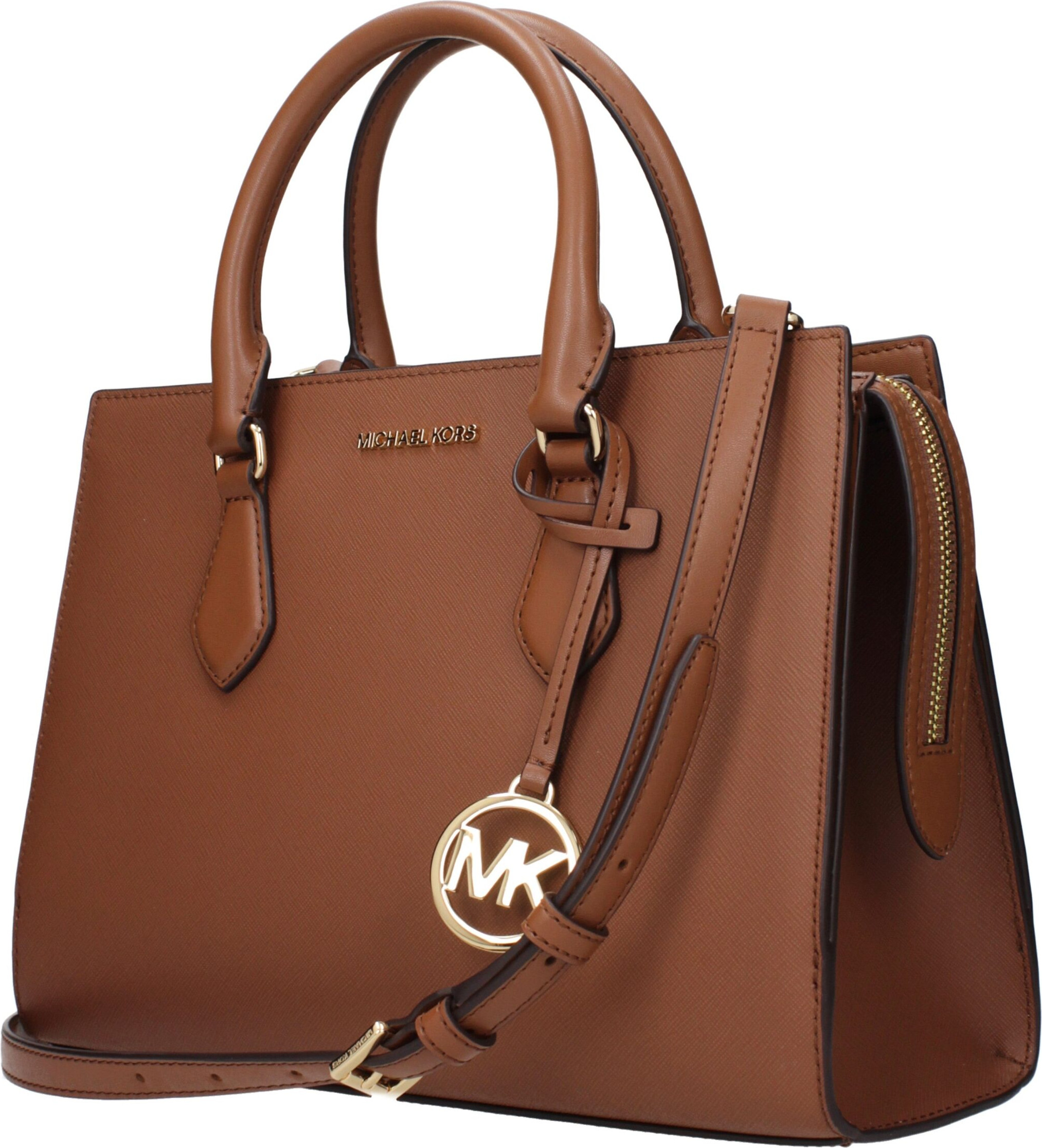 Коричневая текстильная сумка Michael Kors