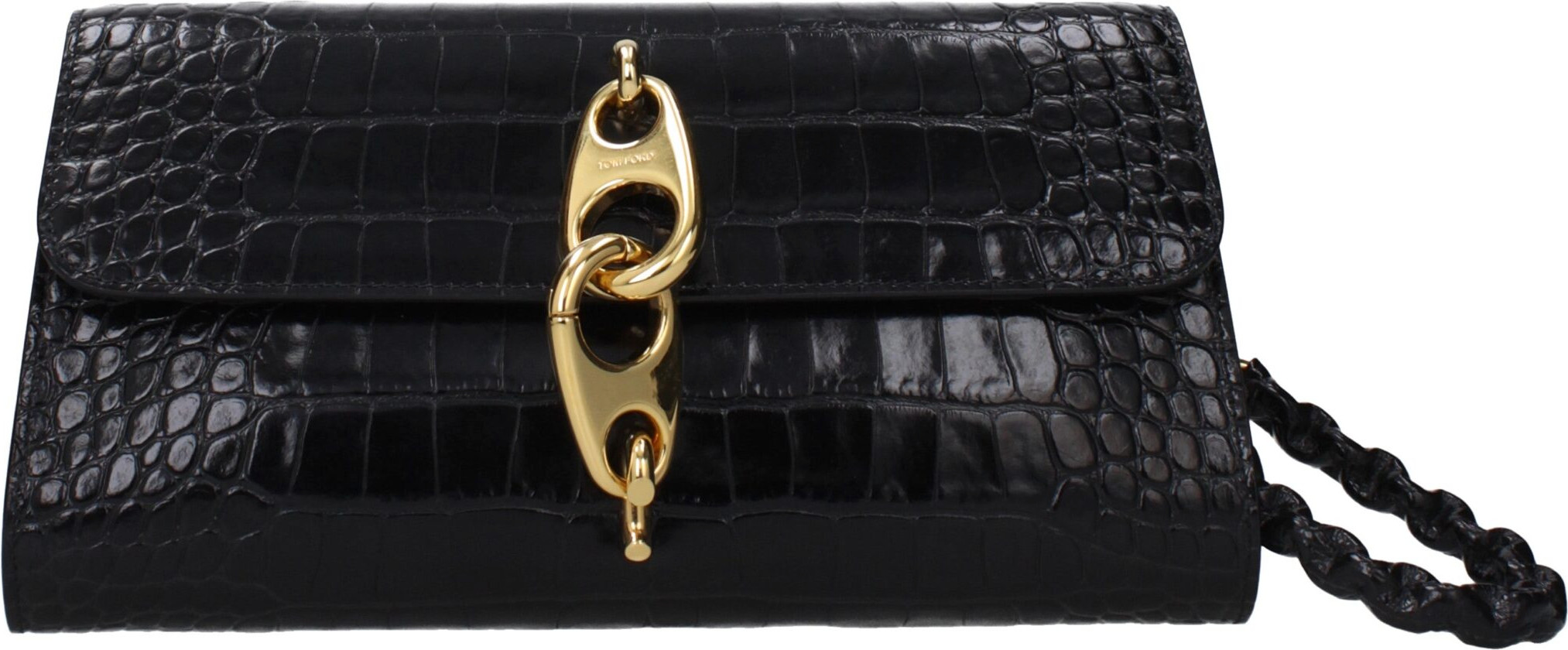 Black Leather Clutch Bag