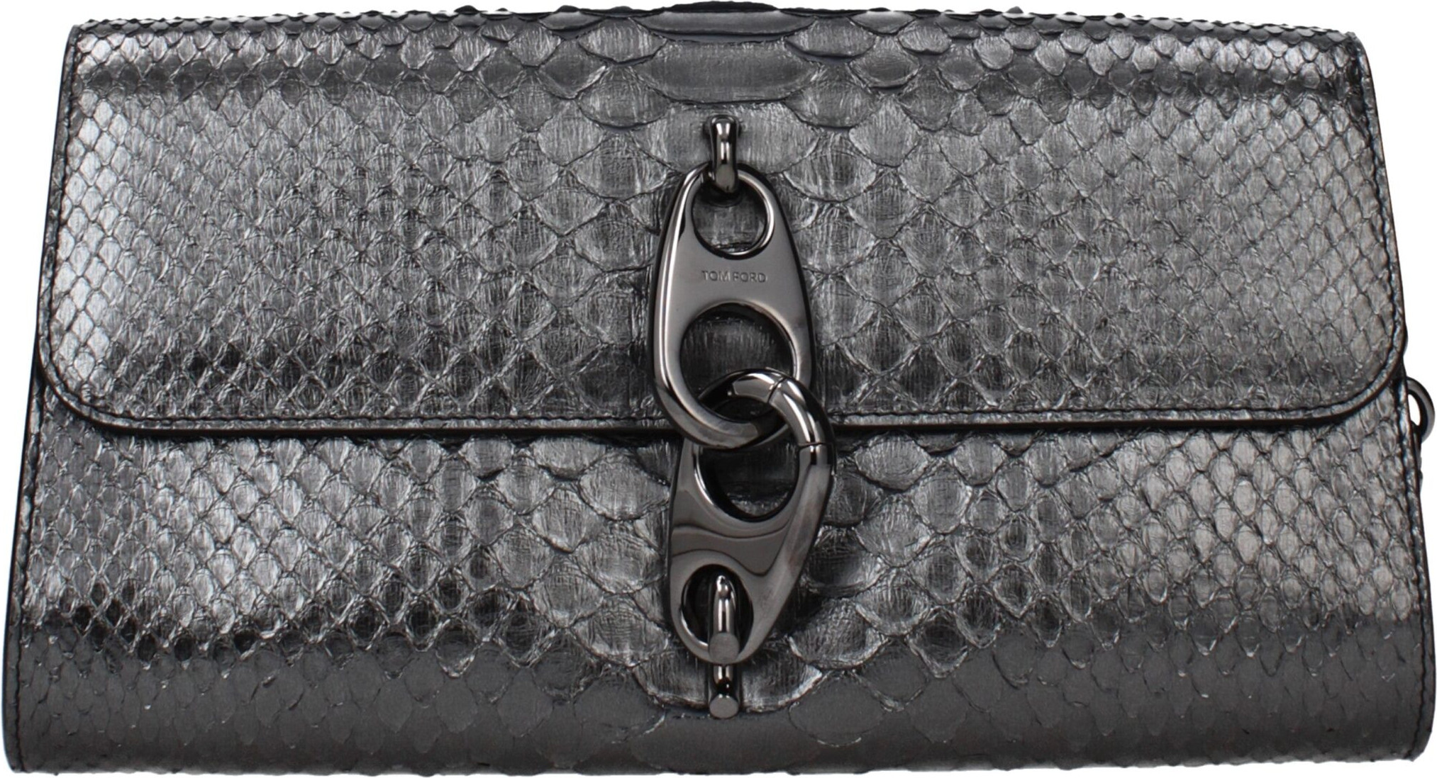 Gray Skin Clutch Bag