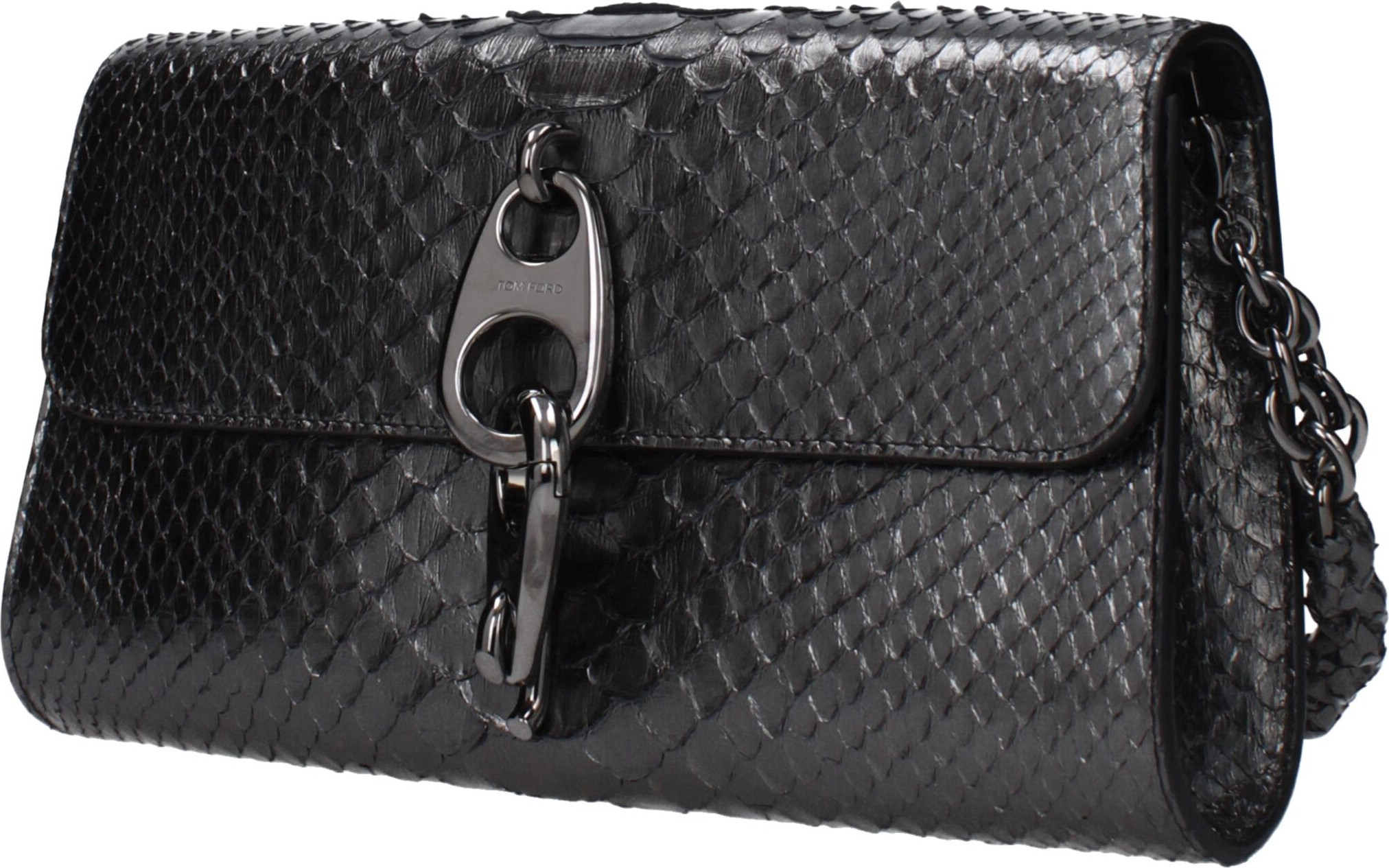 Gray Skin Clutch Bag