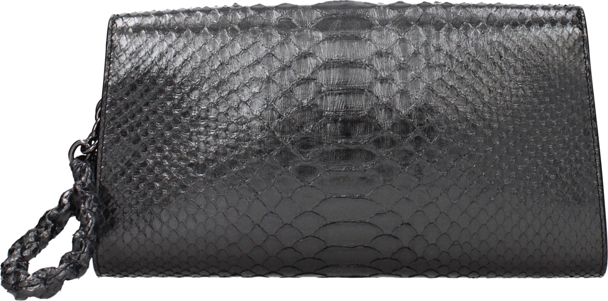Gray Skin Clutch Bag