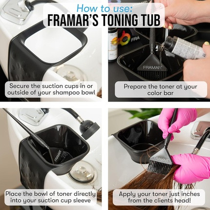 Hair Dye Bowl Framar Toning Tub