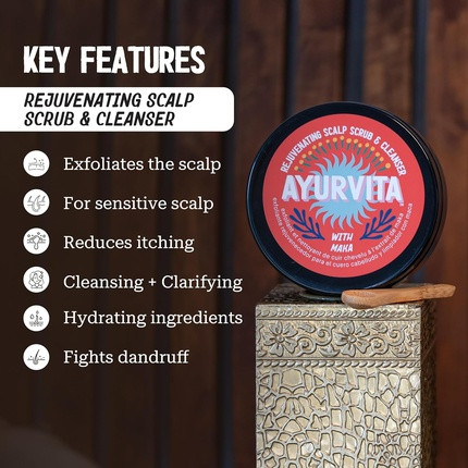 Kopfhaut Peeling & Reinigung AYURVEDA Ayurvita Maka Kopfhaut Peeling & Reinigung Perfekter Kopfhaut Peeling