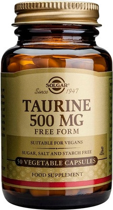 Taurine 500mg Vegetable Capsules Solgar