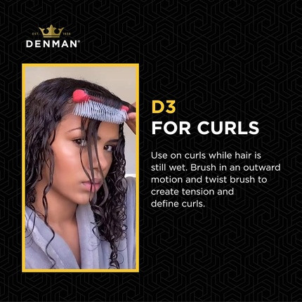 Styling Brush Denman Curly Hair Brush D3 7 Row Styling Brush