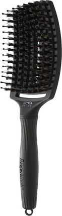 Haarbürste Olivia Garden Fingerbrush Care Iconic Wildschwein & Nylon Komplett Schwarz