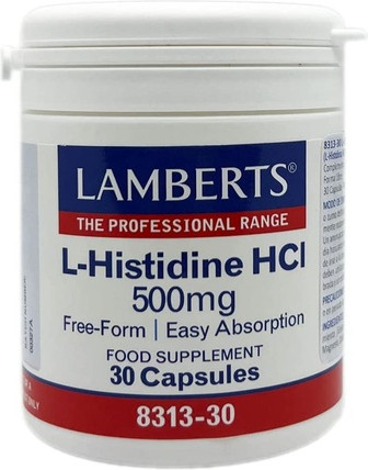 Lamberts L-Гистидин HCl 500мг 30 Капсул