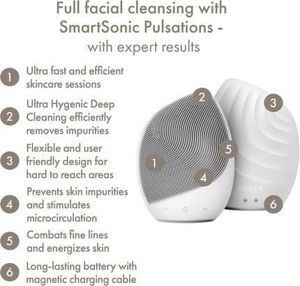 Facial Cleansing Brush Geske Smartappguidedtm Sonic Facial Brush 5 in 1 Vibrating Electric Facial