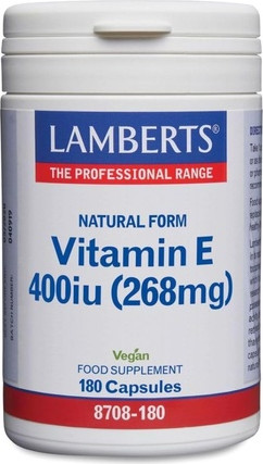Lamberts Natural Vitamin E 400iu 180 Capsules