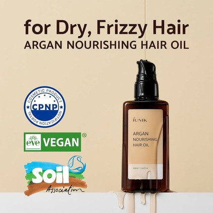Hair Oil Serum Iunik Argan 3.9% Hair Oil Serum Nourishing for Dry and Damaged Hair - Anti Frizz
