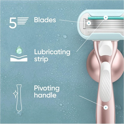 Rasierer Gillette Venus Pro Smooth Sensitive Roségold für Frauen 9 Klingen