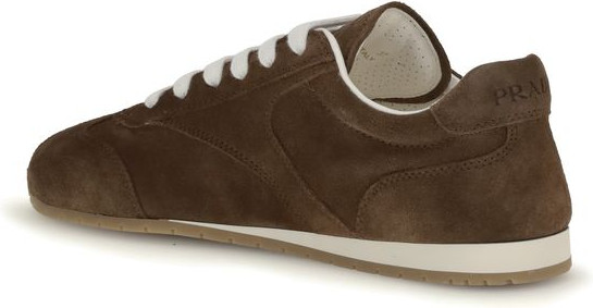 Brown Calf Leather Sneakers Prada