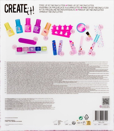 Make-Up Set Kreative Create It! Neon und Glitzer