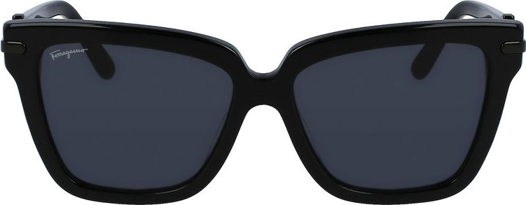 Солнцезащитные очки Ferragamo Черные из ацетата