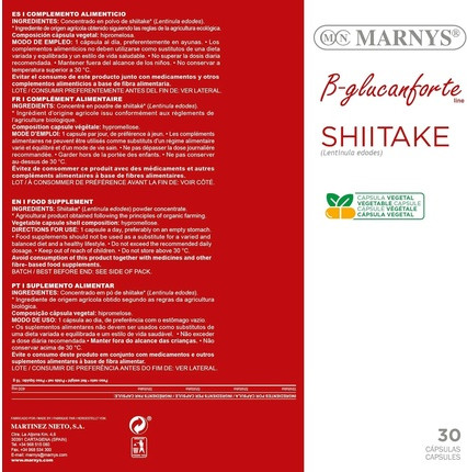Extrakt Marny's Shiitake Bio B-Glucanforte