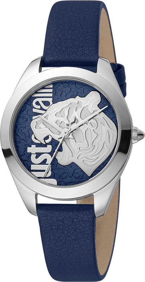 Blue Leather Dress Watch Just Cavalli
