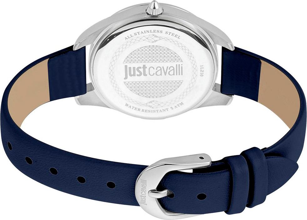 Blue Leather Dress Watch Just Cavalli