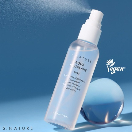 Gesichtsspray S.Nature Aqua Squalane Mist Vegan Face Spray Leichtes Feuchtigkeitsspendendes Spray