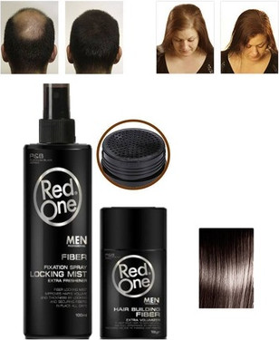 Hairspray Redone Fiber Dark Brown Fixation Spray Hair Filler