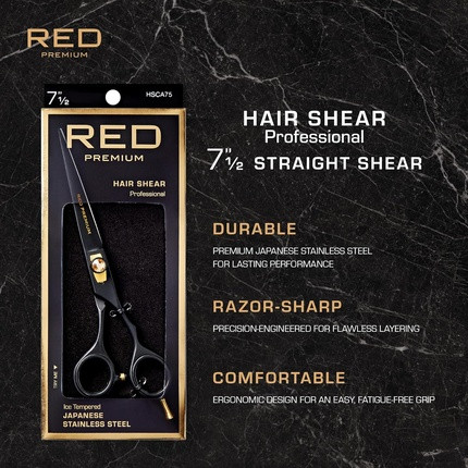 Haarschere Rot von Kiss Red By Kiss Premium Artisan Professionelle Haarschere Eisgehärteter Japanischer Stahl