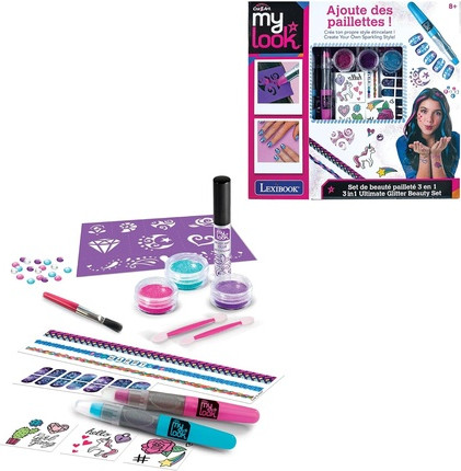 Styling Tool Set Lexibook 3-in-1 Beauty Kit Blue Pink Purple