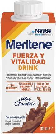 Ready to Drink Drink Chocolate Flavor Meritene Strength and Vitality