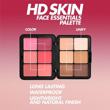 Complexion Set Make Up For Ever HD Skin Face Essentials Palette mit Highlightern Medium Harmony 2