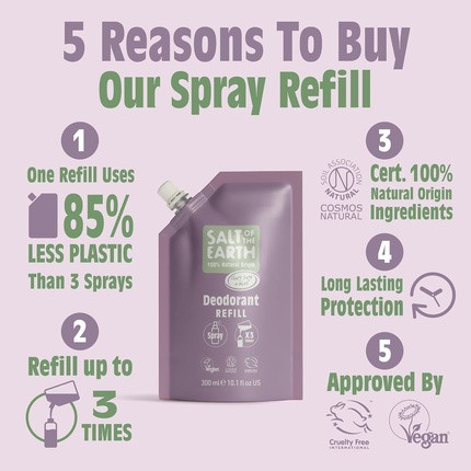 Deodorant Spray Refill Pouch Salt Of The Earth Salt Of The Earth