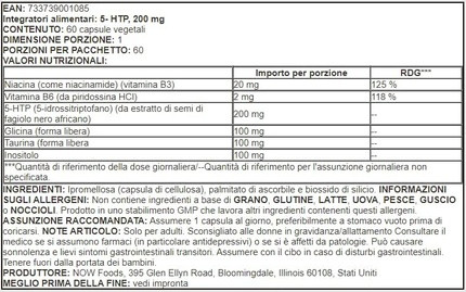Nahrungsergänzungsmittel Now Foods Double Strength 5-HTP