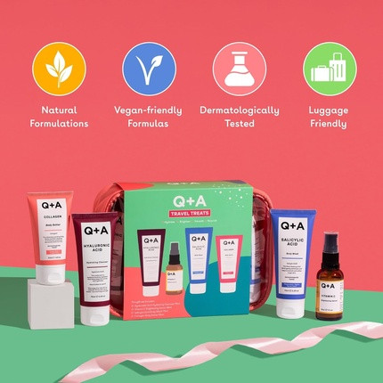 Travel Set Qasimi QA Travel Treats Gift Set 4-Piece Skincare & Bodycare Minis