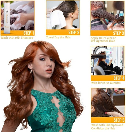 Hair Color Cream GK Hair Global Keratin Professional Nourishing & Cleansing Colors