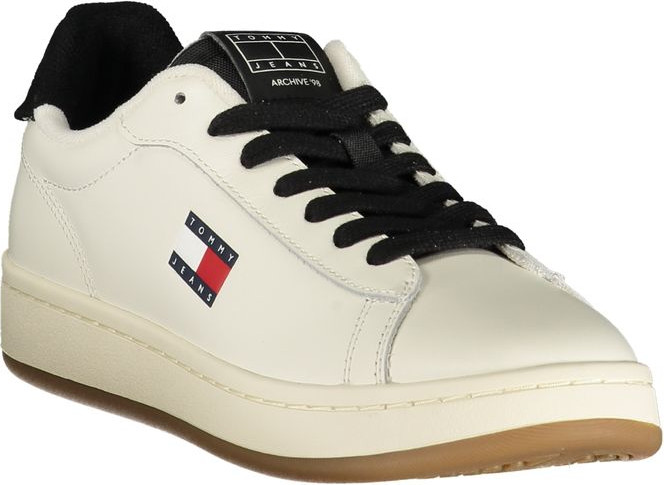 White Leather Women Sneaker Tommy Hilfiger