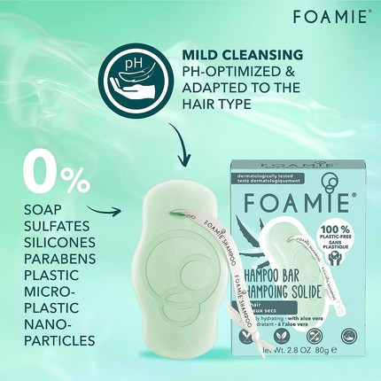 Твердый шампунь Foamie Aloe You Vera Much для сухих волос