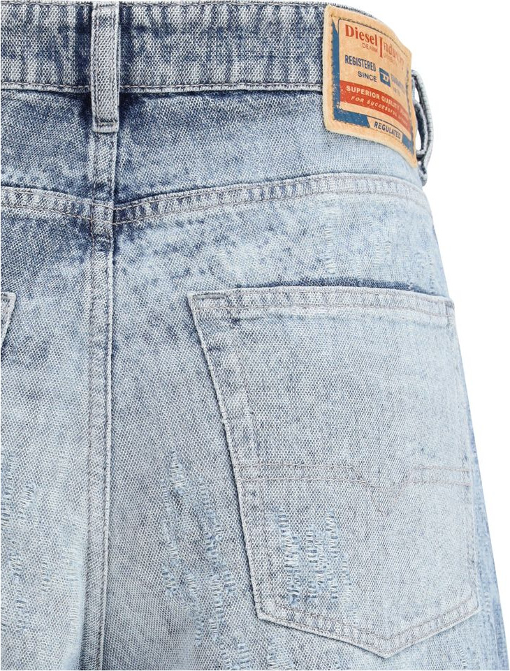 Синие хлопковые расклешенные джинсы Diesel