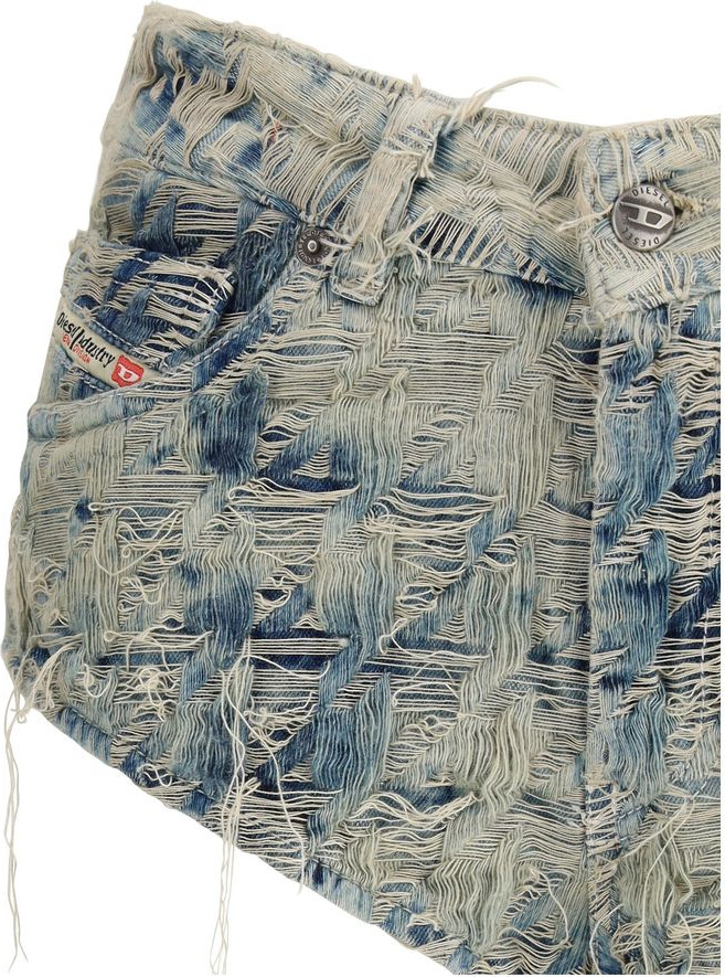 Джинсовые шорты Diesel Light Blue Cotton Bermuda