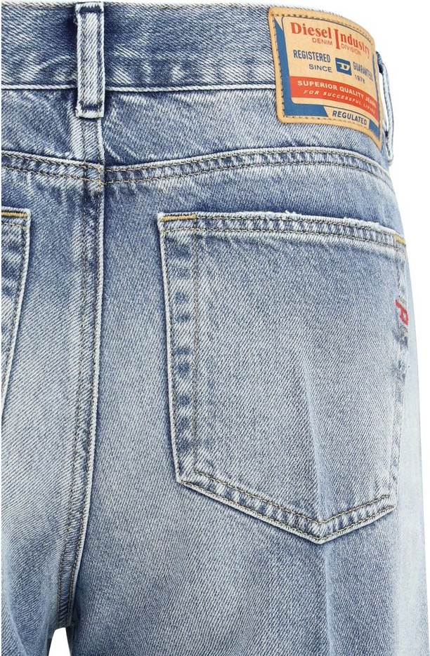 Джинсы Bootcut Diesel из хлопка, светло-голубые