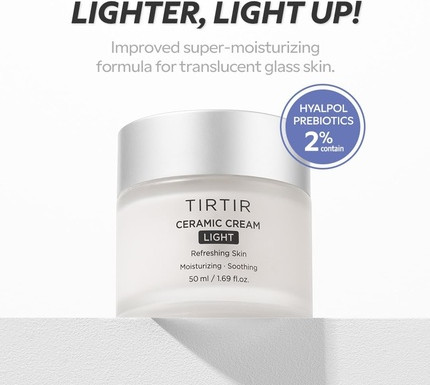 Tirtir Ceramic Cream Light Tiefenfeuchtigkeitscreme für Glas-Haut mit Polyglutaminsäure