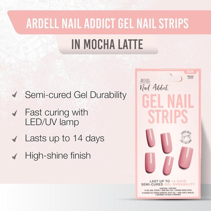 Gel Nail Strips Ardell Nail Addict Mocha Latte