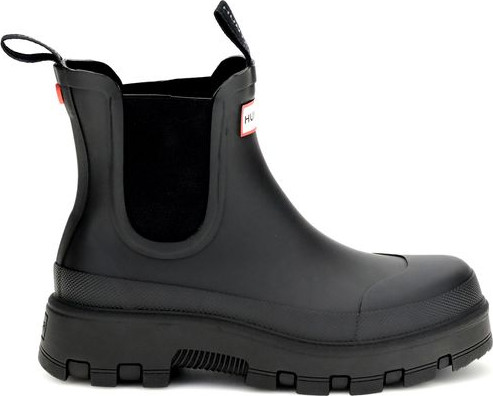 Black Rubber Chelsea Boots