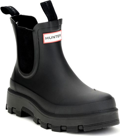 Black Rubber Chelsea Boots