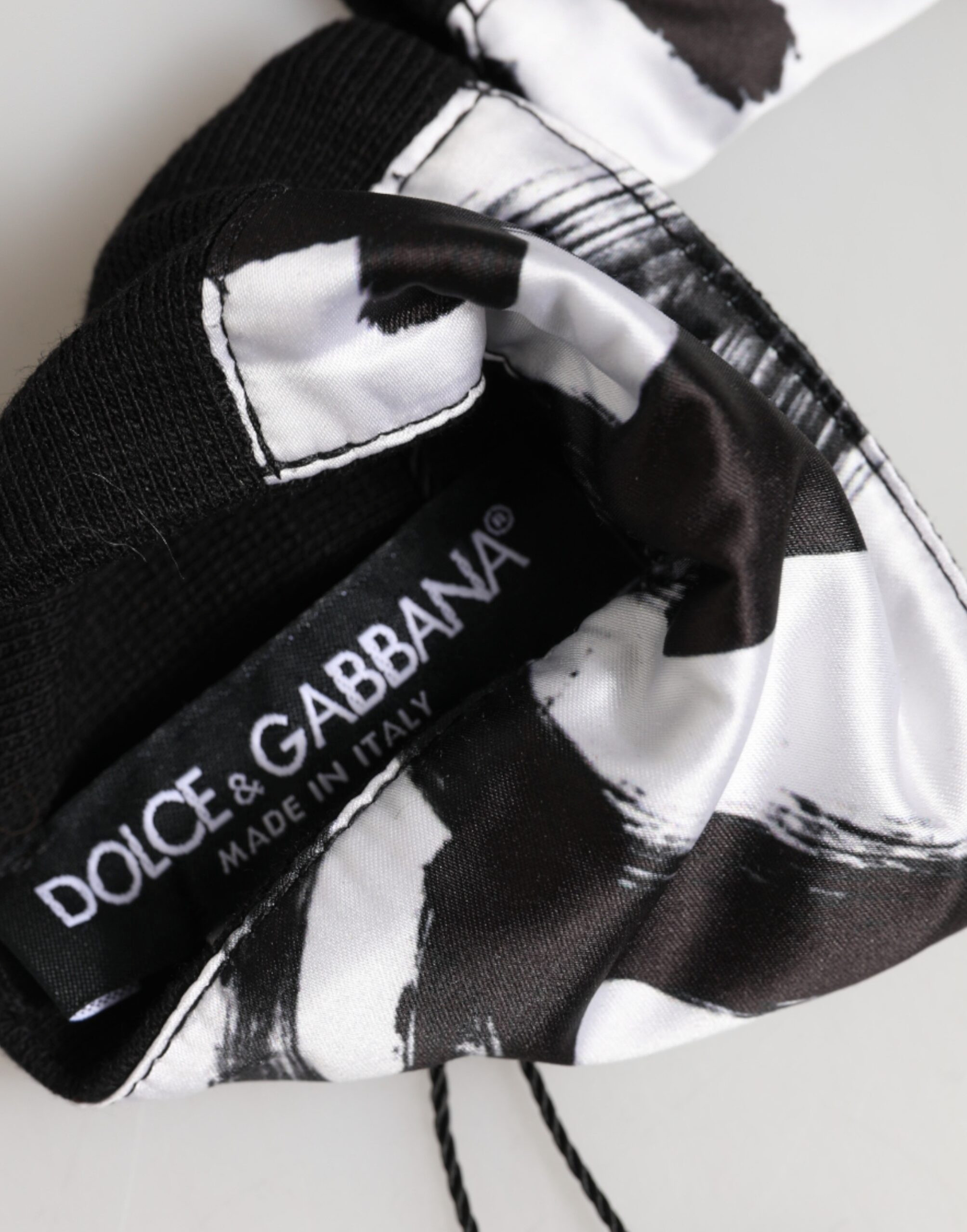 Armband Dolce & Gabbana Schwarz Weiße DG Logo Seide 1 Paar