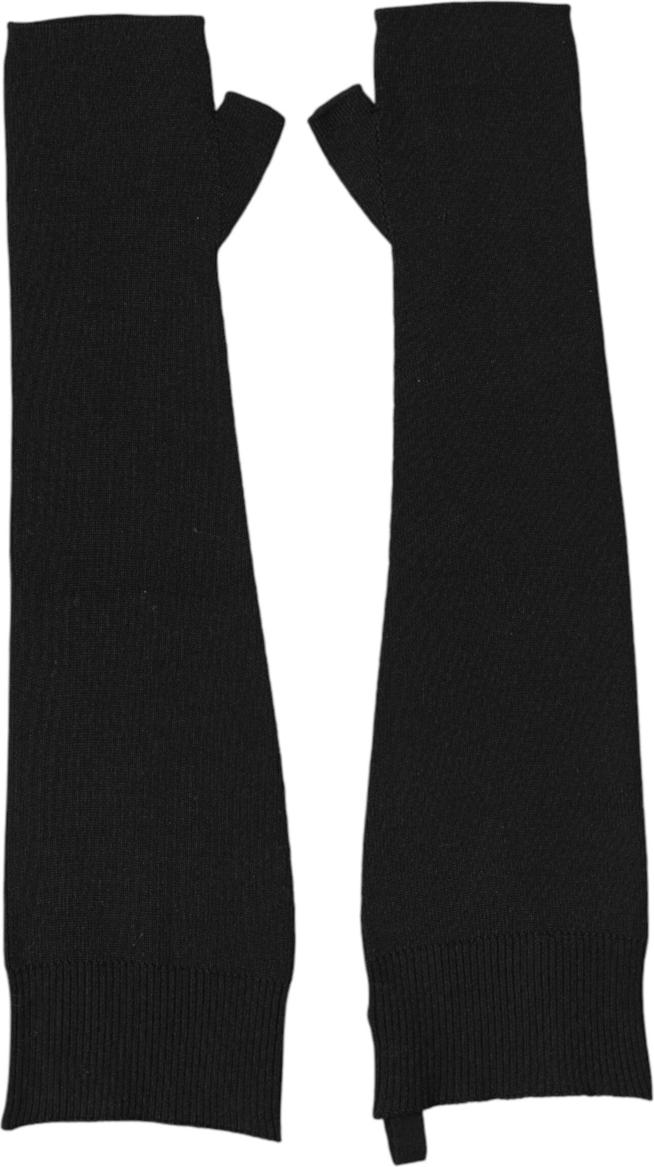 Virgin Wool Knitted Fingerless Gloves Dolce & Gabbana