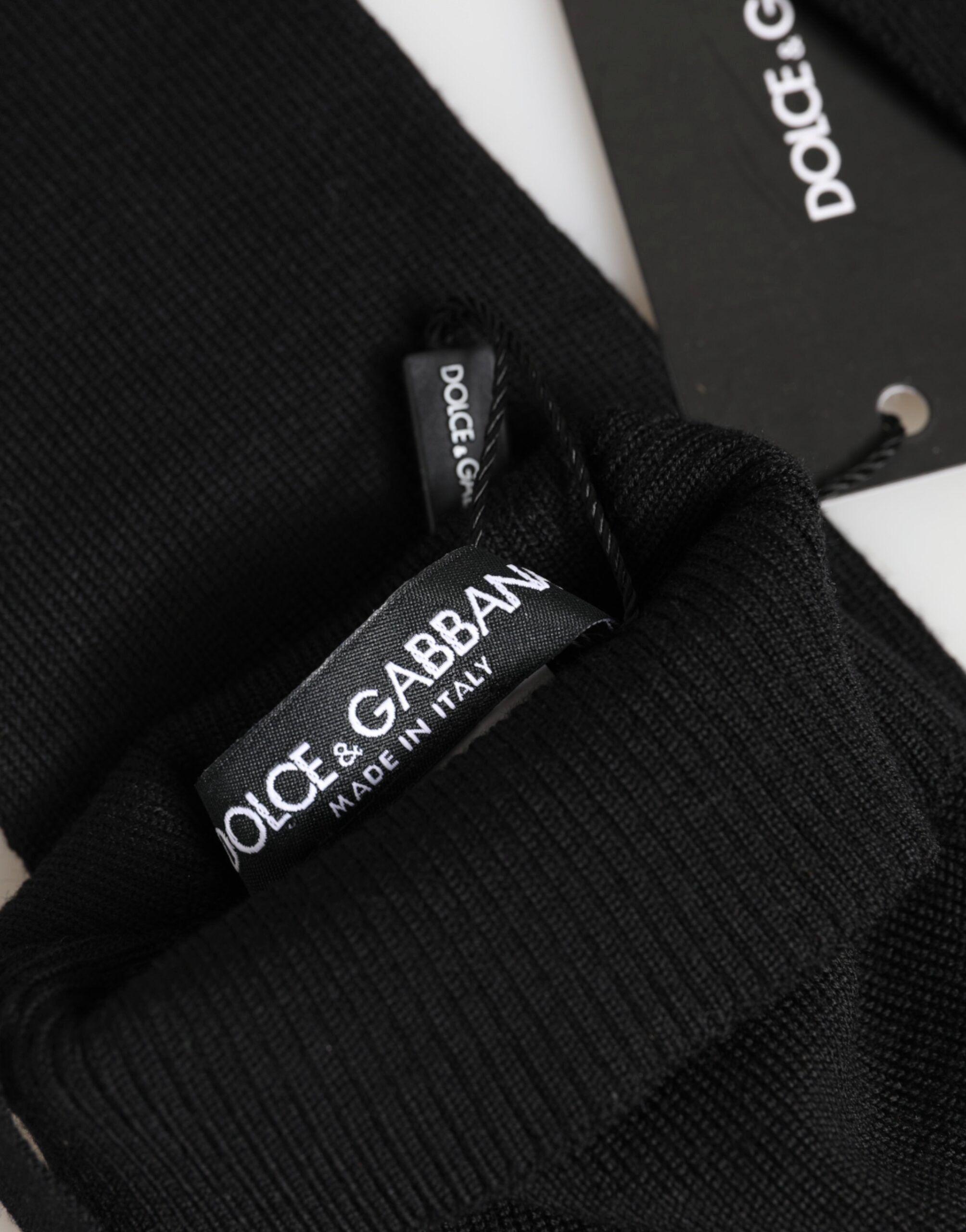 Virgin Wool Knitted Fingerless Gloves Dolce & Gabbana