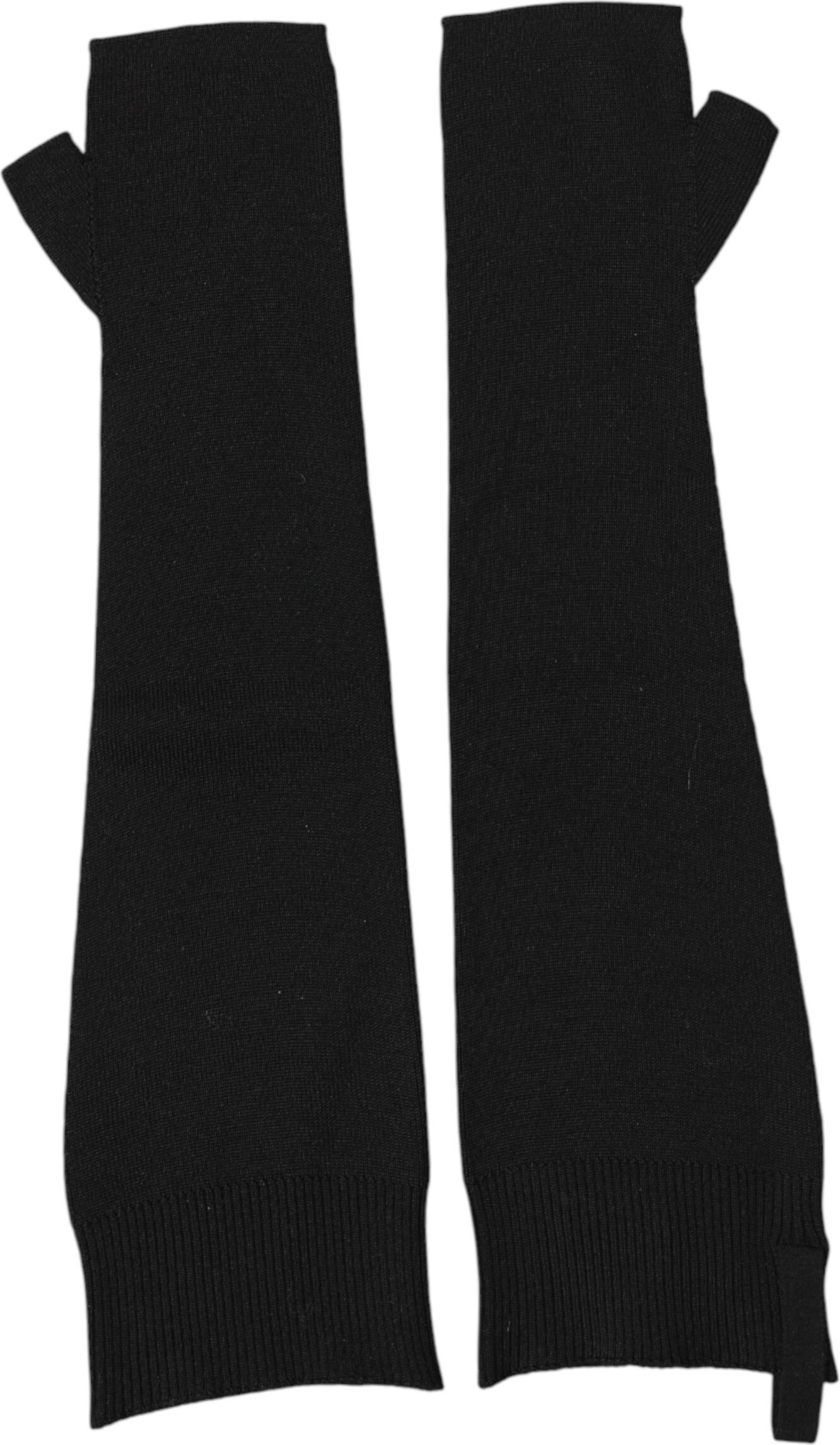 Virgin Wool Knitted Fingerless Gloves Dolce & Gabbana