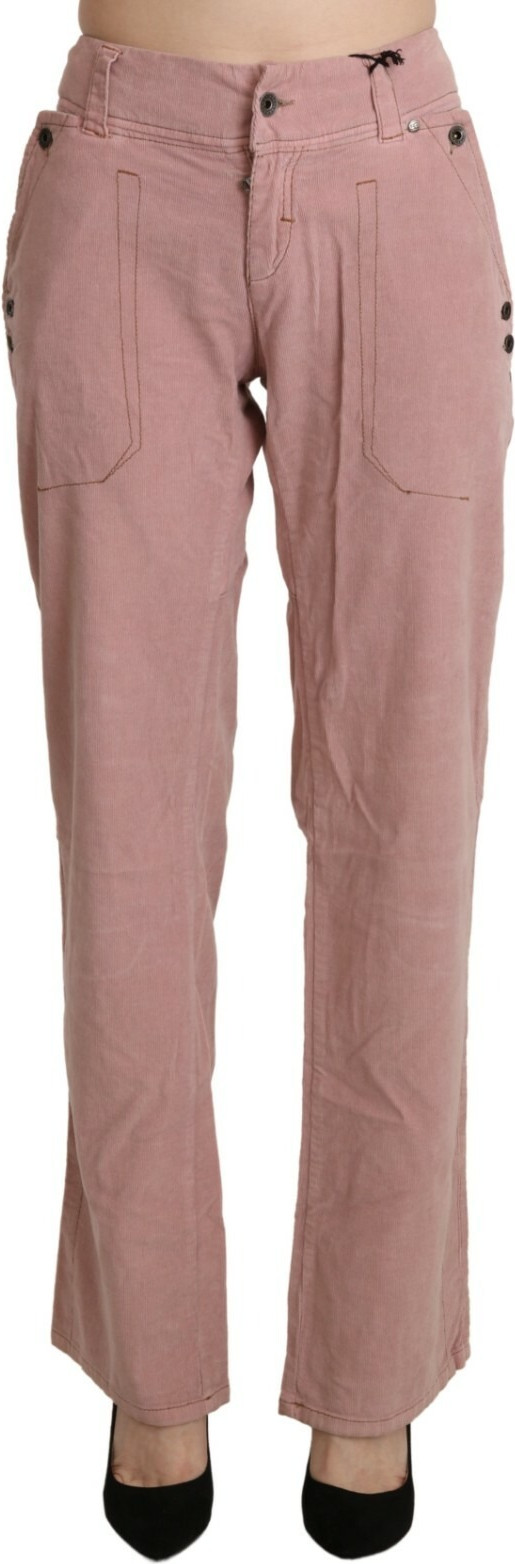 Hose Ermanno Scervino Baumwolle Rosa High Waist Straight Hosen