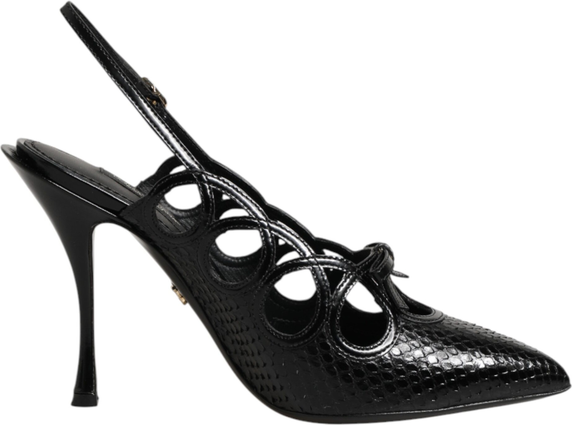 Leather High Heels Slingback Shoes Dolce & Gabbana