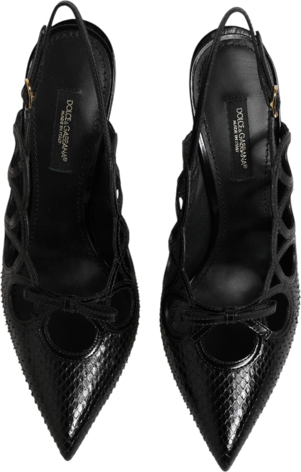 Leather High Heels Slingback Shoes Dolce & Gabbana