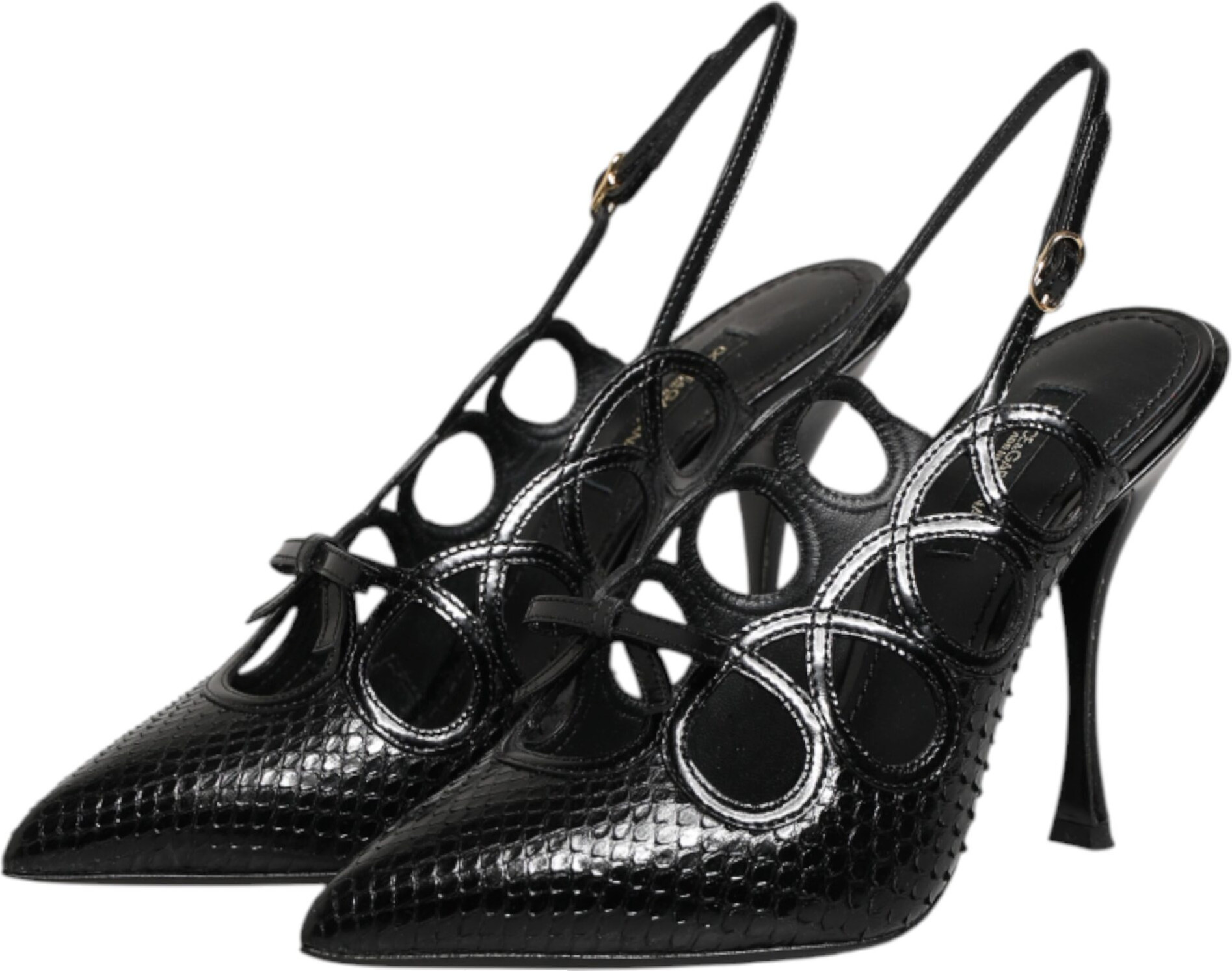 Leather High Heels Slingback Shoes Dolce & Gabbana